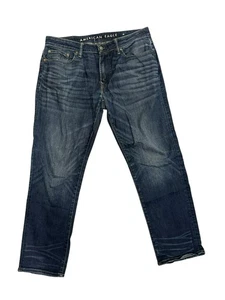 American Eagle Mens Original Straight Jeans 32x29 Next Level Airflex Blue Denim - Picture 1 of 6