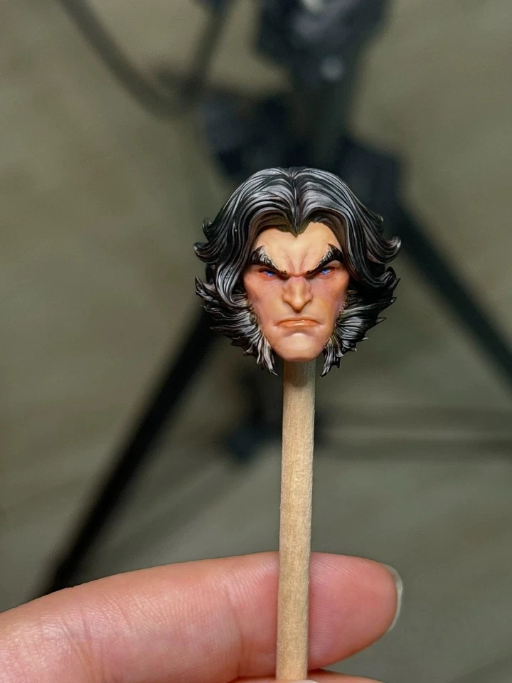 1/12彩绘游戏金刚狼头雕塑适合6英寸ML可动人偶 — 第 1/4 张图片