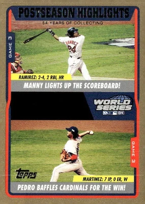 2005 Topps Postseason Highlights Manny Ramirez Pedro Martinez #733 - Imagem 1 de 2