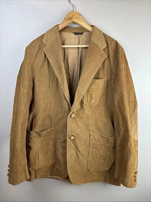 Chaqueta de pana marrón vintage Levi’s Pantella 40L parches en el codo de cuero años 70’s Foto 1 de 4