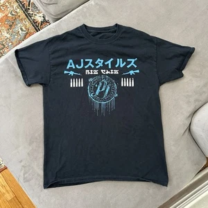 AJ Styles Bullet Club Biz Cliz Shirt Med Very Rare WWE New Japan Pro Wrestling - Picture 1 of 6