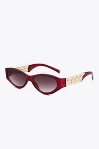 Chain Detail Temple Cat Eye Sunglasses - Picture 1 of 15