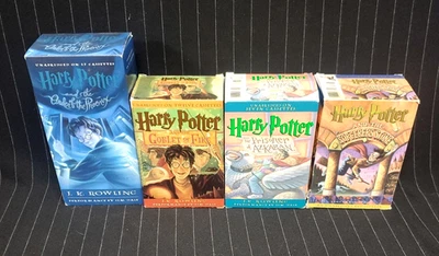 Harry Potter Books Lot of 4 Audio Book Set On Cassette JK Rowling~ Jim Dale~LVPL - Image 1 of 4