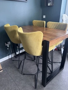 Next Jefferson Bar dining Table And x 4 Chairs - Picture 1 of 7