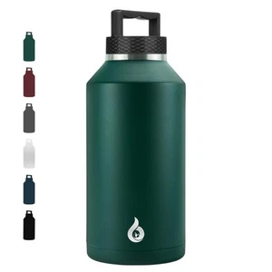 Half Gallon Water Bottle Insulated, Dishwasher Safe 64 oz Water Bottle with H... - Picture 1 of 6