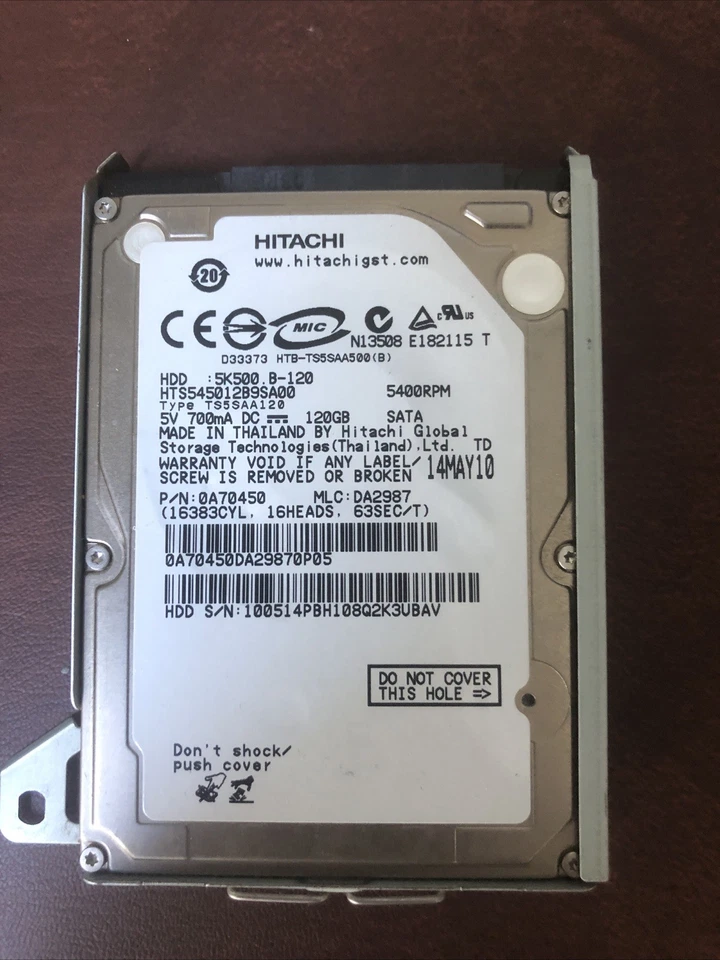 Disco duro Hitachi 120 GB y montaje en caddy Playstation 3 PS3 120 GB HDD PS3 Foto 1 de 1