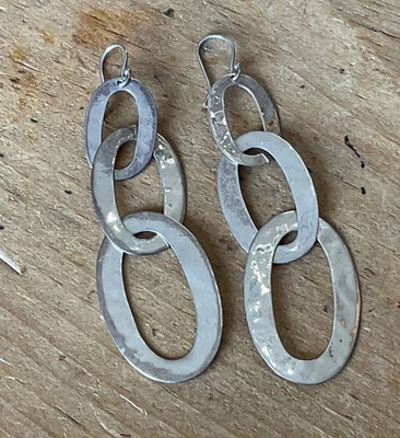 Ippolita Sterling Silver Triple Oval Roma Links Dangle Earrings - Image 1 of 3