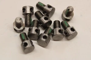 x9 off M5 Capstan Screws 8mm thread Nyloc Silver 8mm hd 13.2mm o/all 3mm holes - Picture 1 of 1