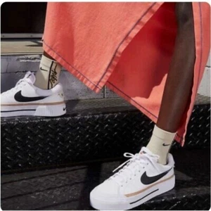 Nike Court Legacy Lift Unisex Schuhe DM7590-100 Weiß Hanf/Team Orange/Schwarz 7 - Bild 1 von 10