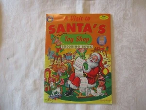 Coloring Book A VISIT to SANTA'S TOY SHOP 2000 Unused - Picture 1 of 11