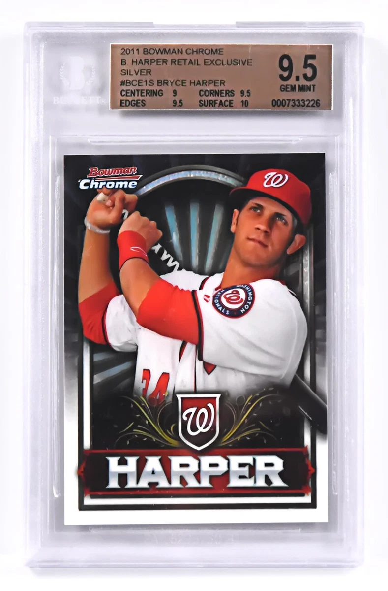 Bowman Bryce Harper Grade 9.5 Baseball Sports Trading Cards for