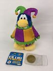 Club Penguin Court Jester Series 3 Plush w/ Tag And Coin