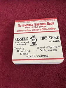 Libro de gastos de automóviles de colección, tienda de neumáticos Kessel en Powell, WY. Gráfico de gasolina MPG para automóvil - Imagen 1 de 7