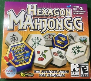 Hexagon Mahjongg PC CD Ancient match tile symbols Mahjong  puzzles game - Picture 1 of 2