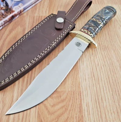 Frost Cutlery Broken Arrow Fixed Knife 7" Stainless Steel Blade Bone Handle - Image 1 of 4