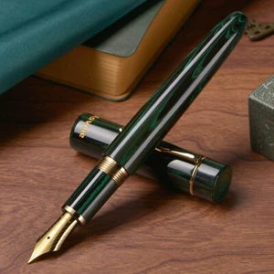 Pluma Estilográfica Asvine C2000 #8 EF/F/M/Stub Plumín, Verde Alemania Ebonita Pluma Tamaño Grande - Imagen 1 de 7