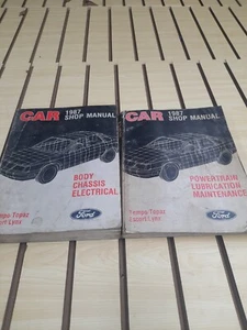 1987 Ford Car Shop Manuals Powertrain Lube Body Chassis Tempo/Topaz Escort/Lynx - Picture 1 of 11