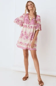 SPELL & THE GYPSY COLLECTIVE Coco Lei Tunic Bird Mini Dress in Lilac S $259 - Picture 1 of 9