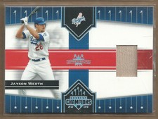 2005 Donruss Champions Impressions Material Baseball Card #410 Jayson Werth Bat 