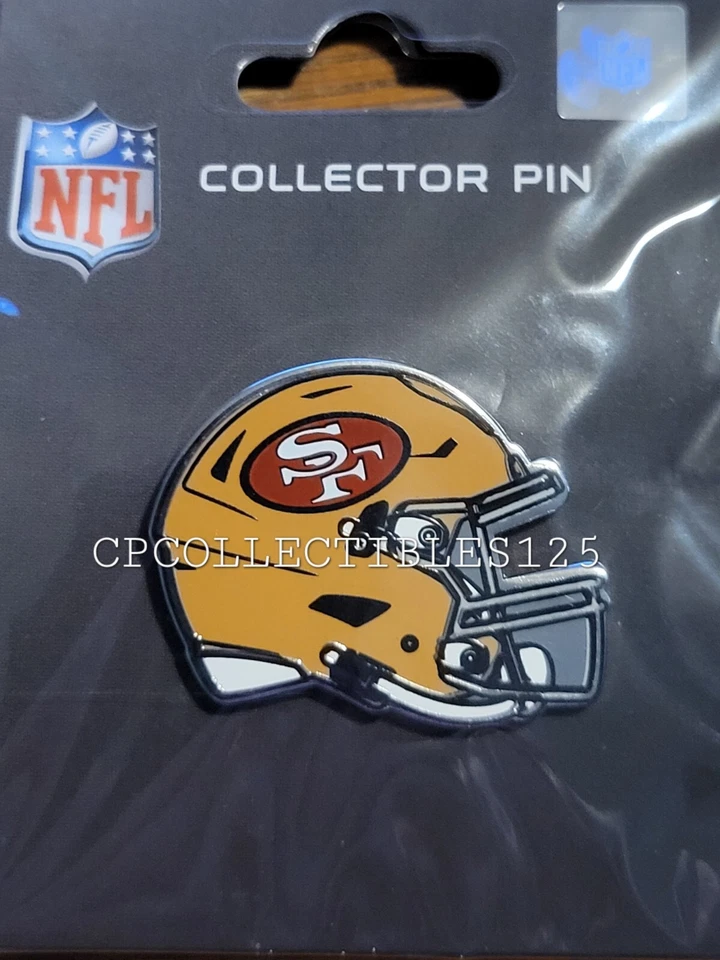 旧金山49人队足球头盔翻领比赛日徽章 — 第 1/1 张图片