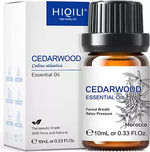 HIQILI Cedarwood Essential Oil (0.33Fl Oz), 100% Natural Therapeutic Grade, for - Picture 1 of 9