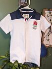 England Kinder weiß Rugby Fußball Union England Shirt Top Größe 11/12 Jahre Neu