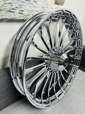 Harley Turbine 23" FXSB 2013-23 Breakout rueda delantera forjada cromada directa Foto 1 de 4