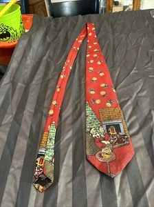 McDonalds Tie Christmas Necktie 1994 Santa Claus Vintage Big MAC 1990’s - Picture 1 of 2