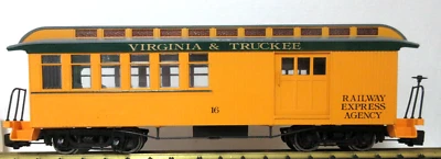 Bachmann G Scale - Virginia & Truckee RR #16 Railway Express Agency Combo Car - Image 1 of 4