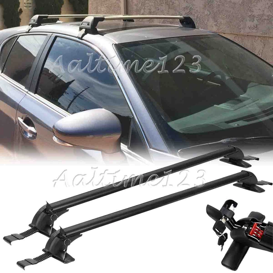 For Lexus CT200h 2011-19 41" Car Top Roof Rack Cross Bar Luggage Carrier w/ Lock - Image 1 of 4