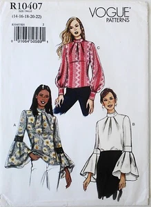 Vogue 9285 Misses Tops Sewing Pattern Sz 14-22 - Picture 1 of 1