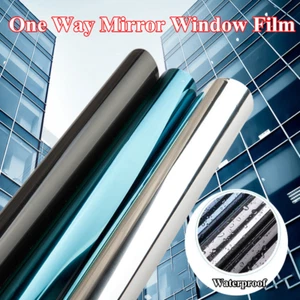 One Way Mirror Window Film Home Reflective Privacy Solar Tint Foil Glass Sticker - Picture 1 of 16