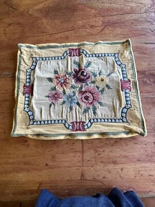 Vintage Tapestry Pillow Cover Made In France Throw Floral 20 X 24 Inch - Picture 1 of 10