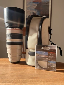 IOB Canon EF 100-400mm f/4.5-5.6 L IS USM ULTRASONIC Zoom Lens + Hood + Bag - Picture 1 of 17