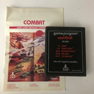 COMBAT Atari 2600 CX2601 Original Game Cartridge and Manual - Picture 1 of 1