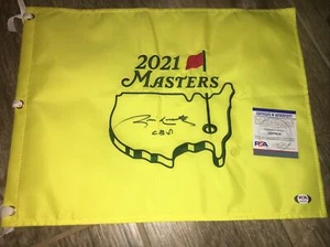 JIM NANTZ SIGNED 2021 MASTERS GOLF FLAG CBS PSA DNA - Picture 1 of 1