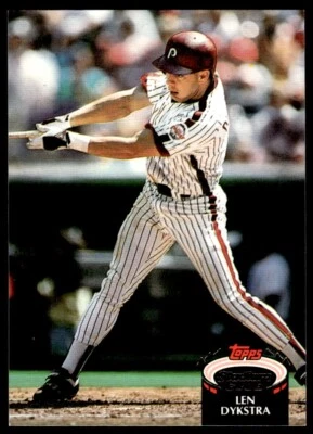 1992 Stadium Club Baseball Card Lenny Dykstra Philadelphia Phillies #470 - Image 1 of 2