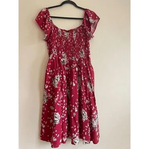 Torrid Red Floral Dress - Picture 1 of 7