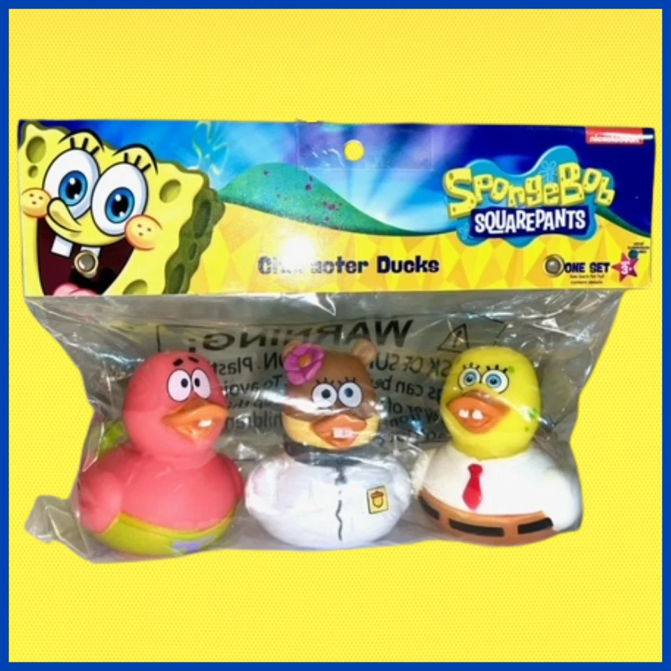 Nickelodeon Bob Esponja Pantalones Cuadrados Patos de Goma Bob Esponja Patrick Sandy Juguete 3 ct. Foto 1 de 1