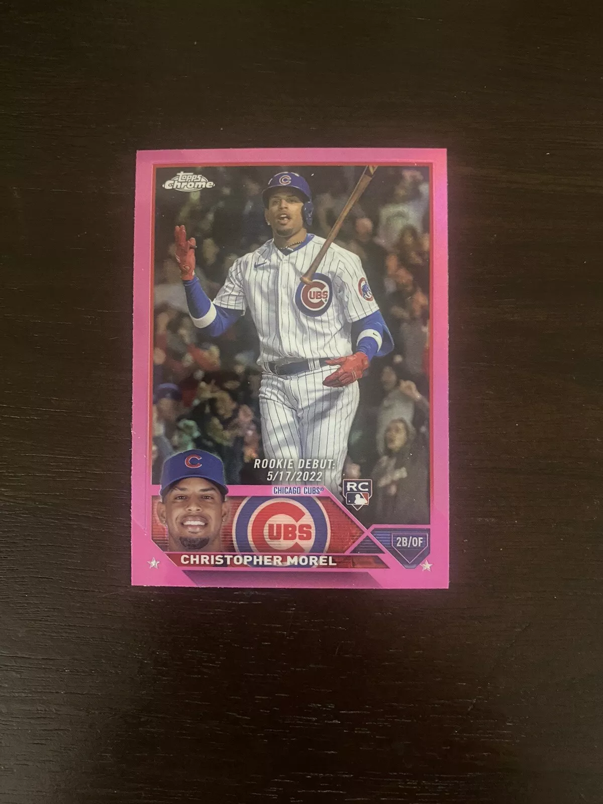 2023 Topps Chrome Update Christopher Morel Pink Refractor  Card Number USC106