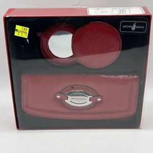 Vintage Jaclyn Smith Rojo Billetera Espejo Set de Regalo Kmart - Imagen 1 de 5