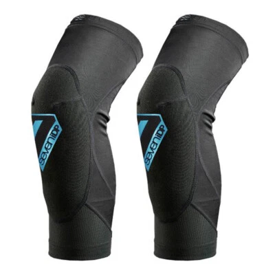 7iDP SIETE RODILLERAS DE TRANSICIÓN MOTOCROSS BICICLETA DE MONTAÑA BMX NEGRO Par de protectores Foto 1 de 4