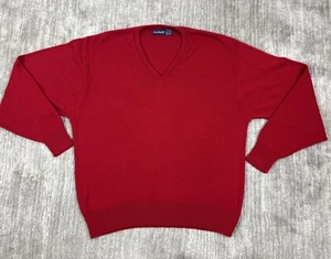 Vintage PAR FOUR Sweater Mens Extra Large 46-48 Red Acrylic Golf - Picture 1 of 11