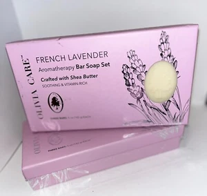 Olivia Care Natural Olive Oil Lavender bath Soap 3 bar soaps 15 oz /425gr France - Picture 1 of 2