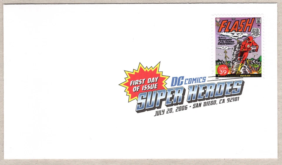 2006 FDC First Day Cover Post Office Issued DC Comics "Flash" - Image 1 of 1