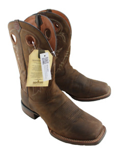 DAN POST Abram Size 10.5 EW Brown Square Toe Men’s Cowboy Boots DP4562 MSRP $229
