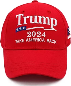 Trump 2024 Hat Keep America Great Take America Back Hat with USA Flag Embroidery - Picture 1 of 22