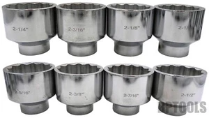 8pc 3/4" Drive Add On Socket Set 12 Point Chrome Plated 2-1/16" to 2-1/2" - Picture 1 of 2