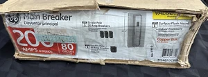 GE TM4020C80K 200 Amp 40-Space 80-Circuit MAIN BREAKER - New, Open Box, NO COVER - Picture 1 of 6