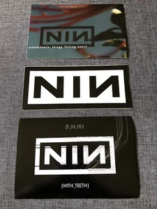 Rare Promo Post Cards And Bumper Sticker NINE INCH NAILS With Teeth 5/3/05 Vinyl - Picture 1 of 2